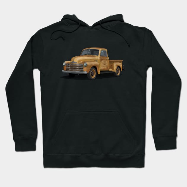 Rusty yellow 1949 Chevrolet pickup Truck Hoodie by candcretro